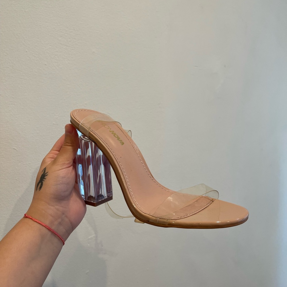 Glass FashionNova Heels